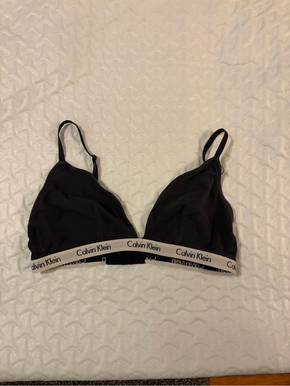 Calvin Klein Black Logo Band Bralette